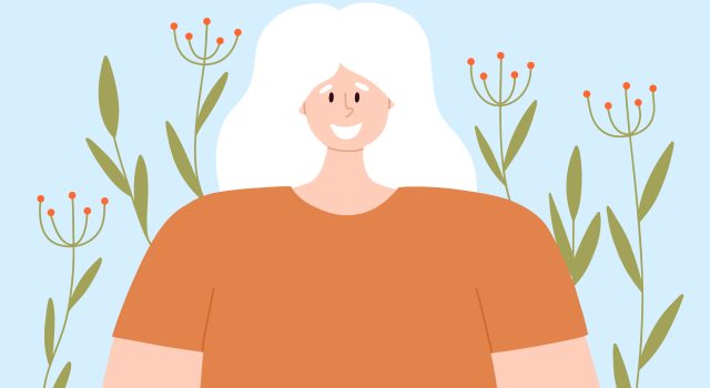 Portrait of an albino womn. Vector illustration of a woman with albinism. International Albinism Awareness Day. Albinism. Genetic rare disorder.